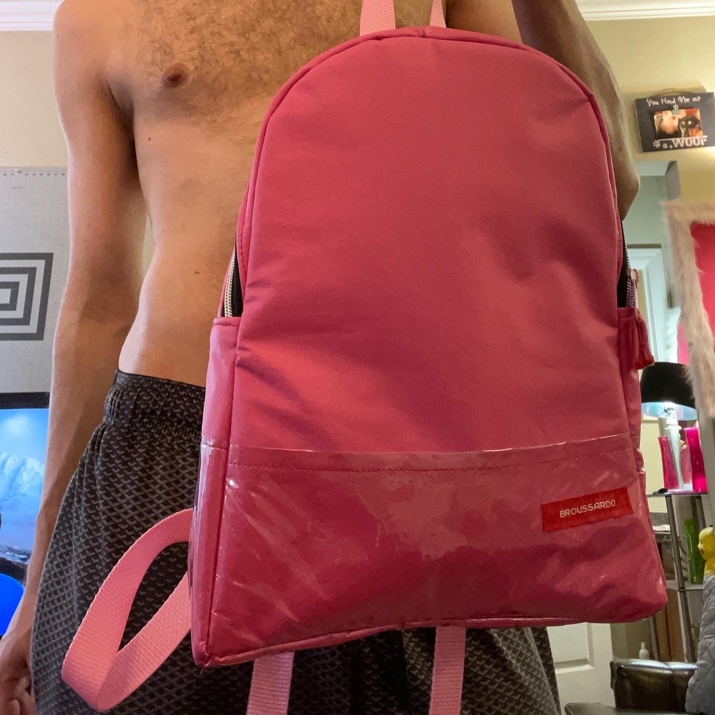 Hot pink backpack