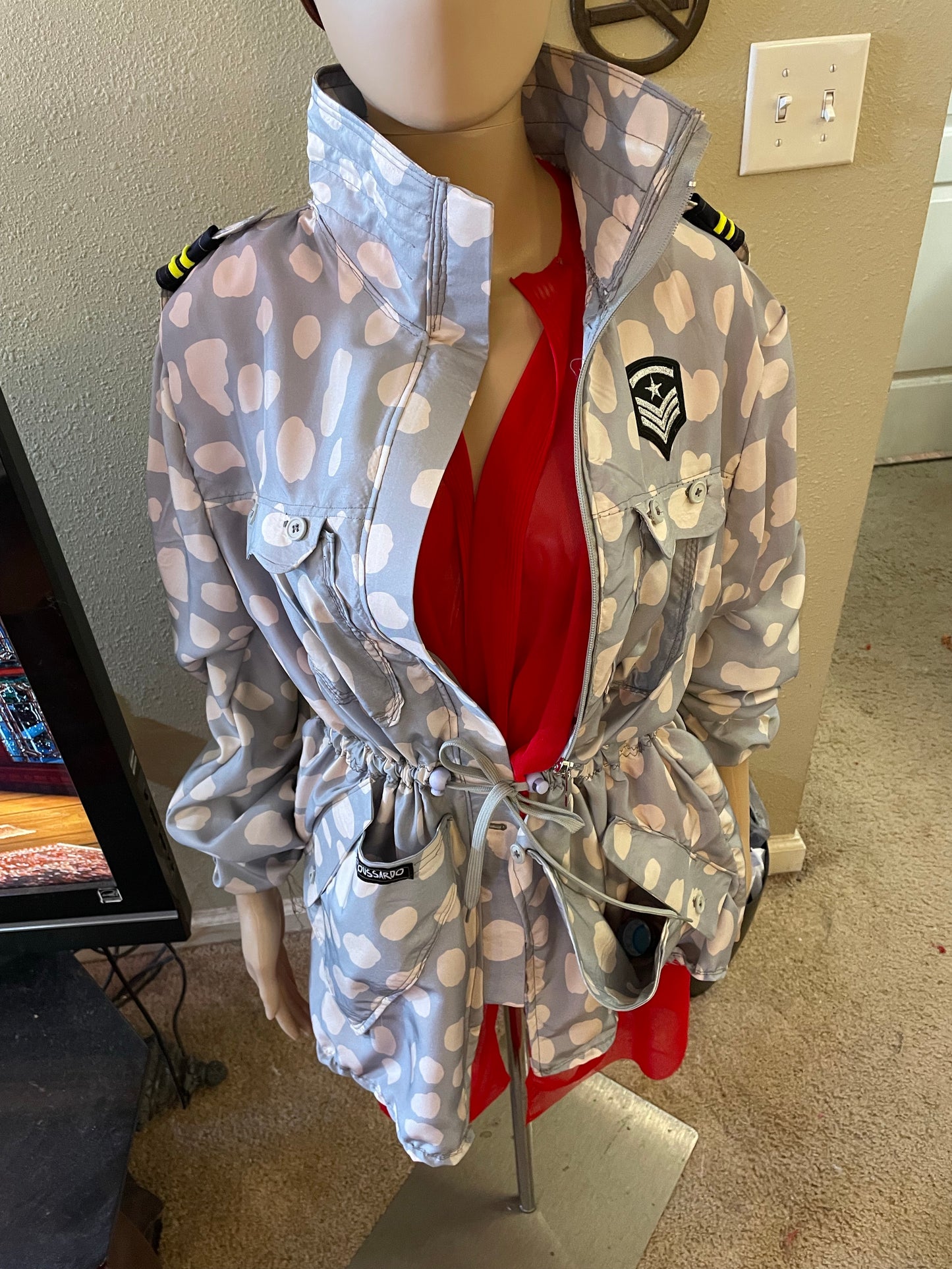 Silk military jacket